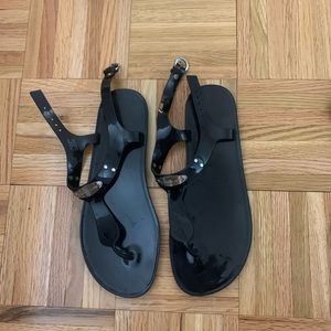 Black rubber Michael Kors sandals size 10